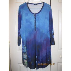 Blue Purple Tunic size 3X by Lily (Zulily)